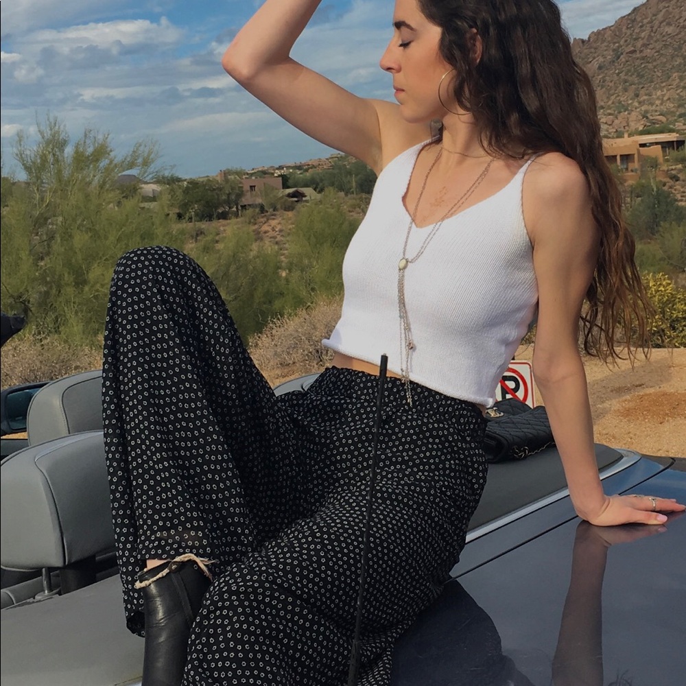 Retro black, wide leg pants!